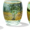 3 Teelichtgläser mit Künstlermotiven im Set nach Claude Monet