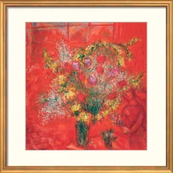Chagall, Marc: ​»Fleurs sur fond rouge«, 1970