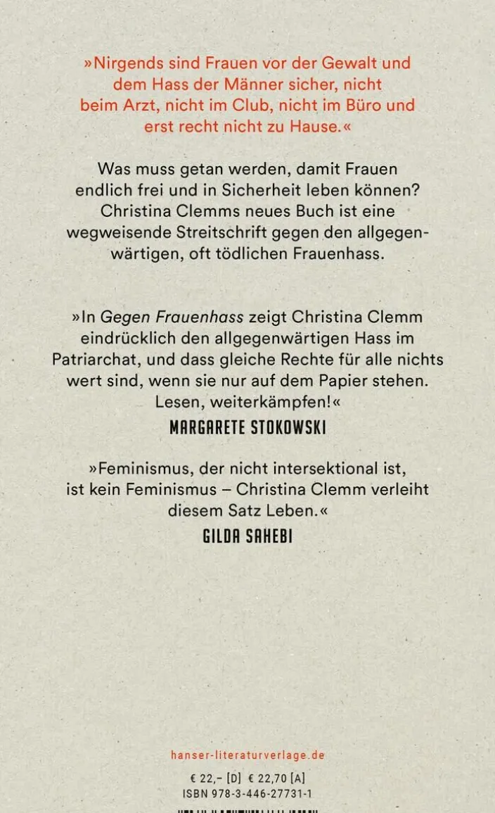 Clemm, C: Gegen Frauenhass