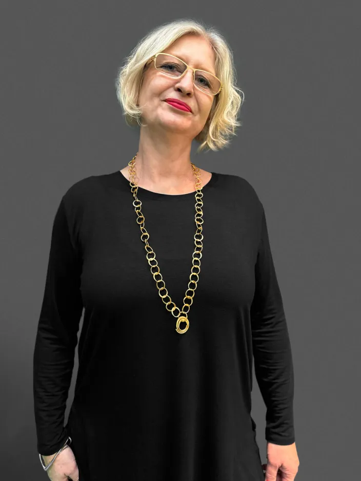 Collier »Double«, Silber vergoldet