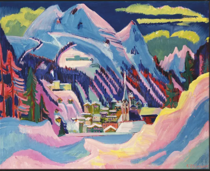 Ernst Ludwig Kirchner: Bild »Davos im Winter«, 1923