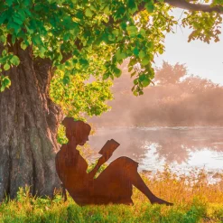 Gartenfigur Silhouette »Lesende«
