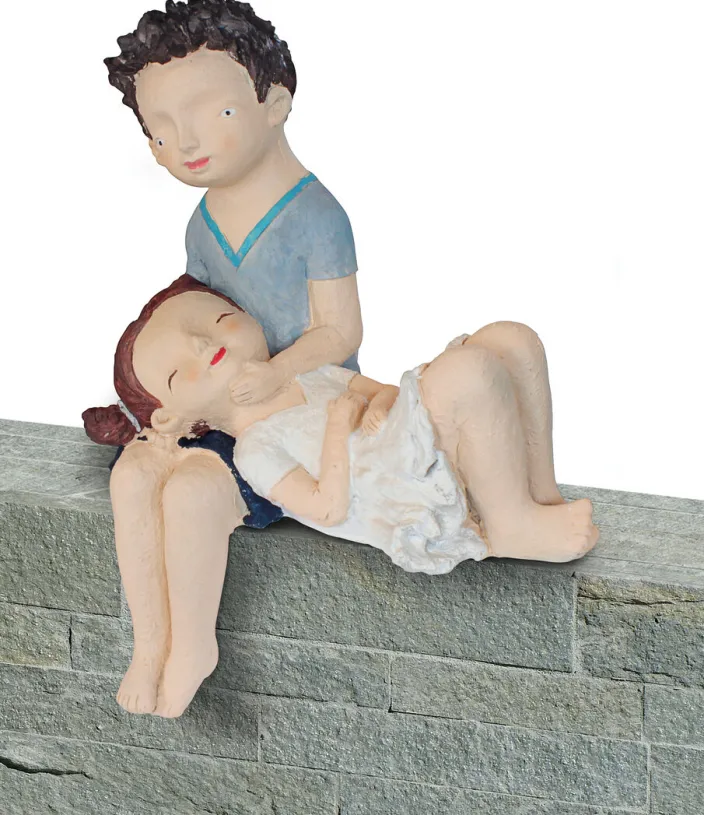 Gartenskulptur »Kantenhocker-Paar Emma und Paul«