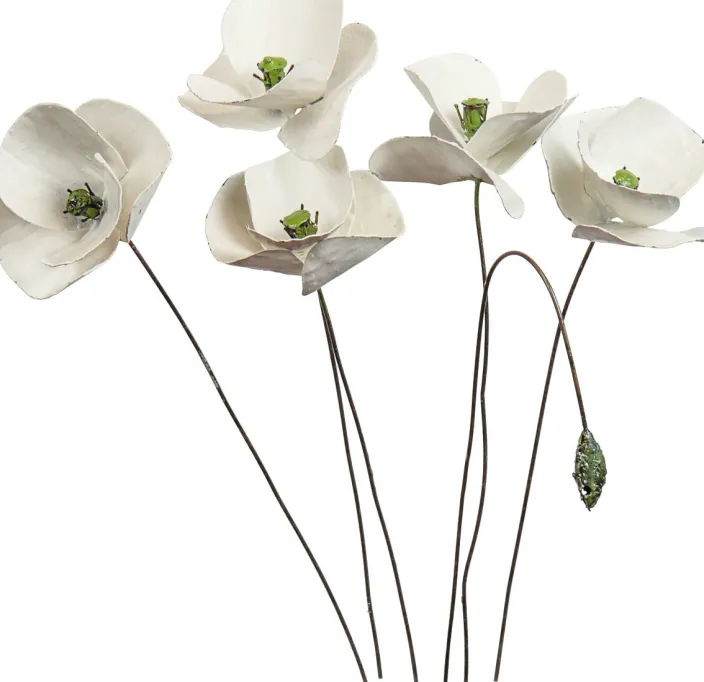 Gartenstecker »Weißer Mohn«