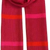 Gewebter Seidenschal in Fuchsia und Rot