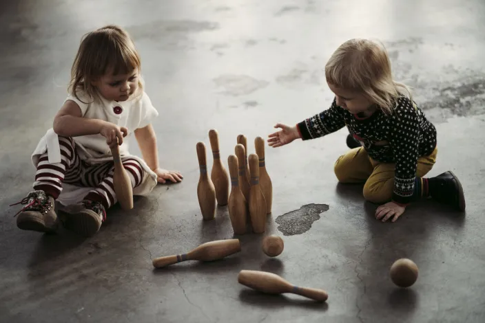 Holzkegel Set