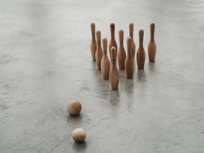 Holzkegel Set