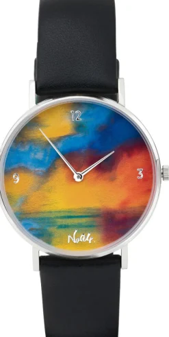 Künstler-Armbanduhr Emil Nolde: »Meer mit zwei Dampfern«