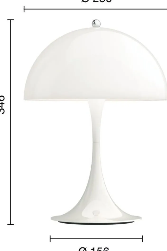 Leuchte »Panthella 250 Portable« Acryl Opal Weiß