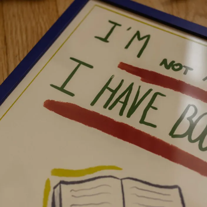 Leyva, Marta: »I Have Books«, mit Rahmung