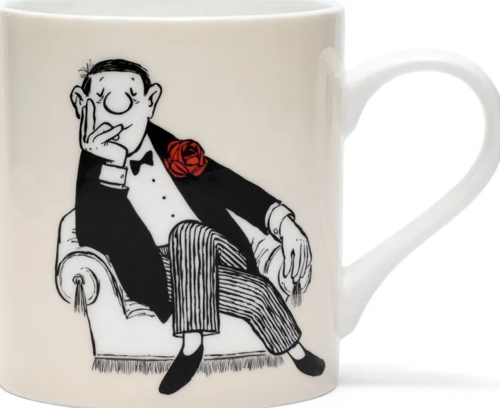 Loriot: 2 Becher mit Künstlermotiven »Der Denker« & »Herr im Sessel« im Set