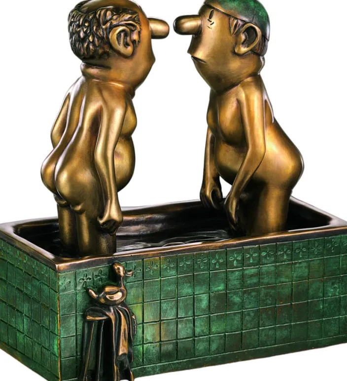 Loriot: Skulptur »Herren im Bad«