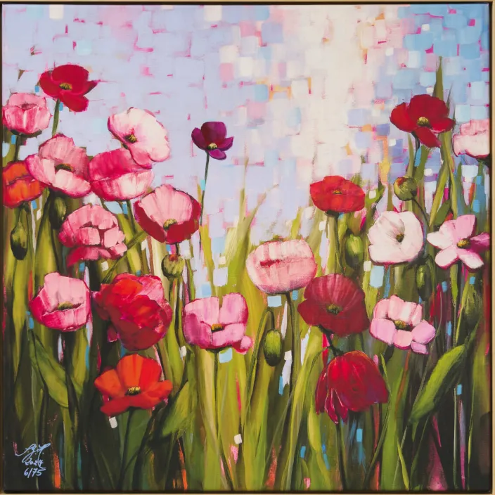 Sandra Gebhardt-Höpfner »MY POPPIES 1«, 2024 serielles Unikat, gerahmt