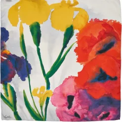 Seidentuch »Schwertlilien und drei Mohnblüten« nach Nolde