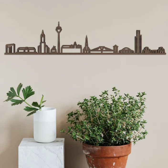 Skyline »Düsseldorf« aus Holz