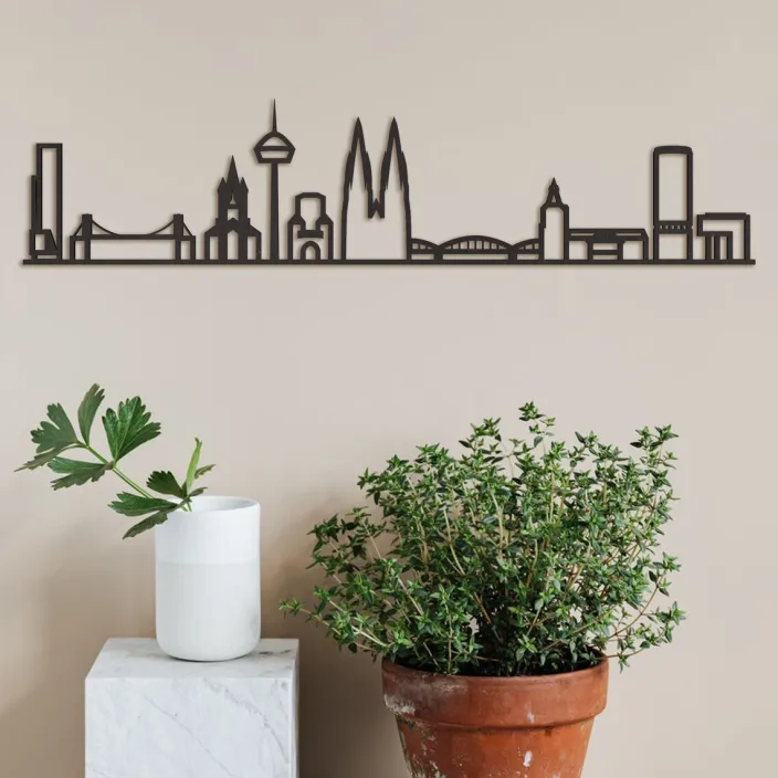 Skyline »Köln« aus Holz