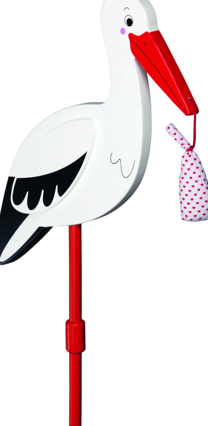 Stecker Storch mit Babytuch