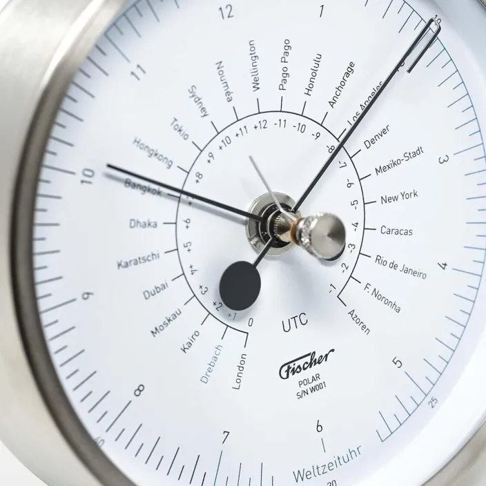 Weltzeituhr »POLAR« von Fischer Manufaktur