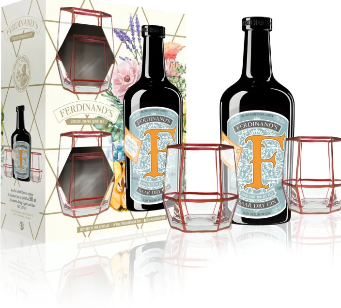 ZEIT-Sonderedition Set »Ferdinand´s Saar Dry Gin Copper Comb«